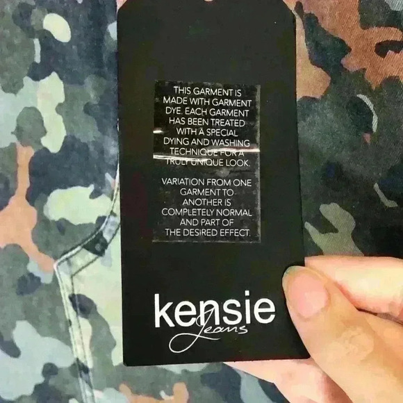 NWT Kensie Jeans ‘Puzzle Camo’ Denim Mini Skirt - Picture 8 of 8